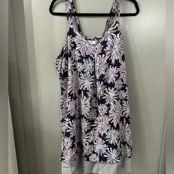 Crown & Ivy Dress Firework Red White and Cute Flyback Size XL July 4th - Picture 1 of 9